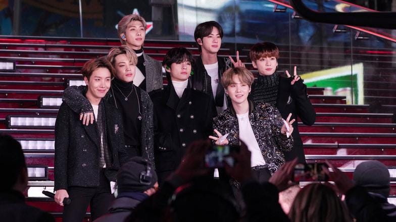 Die erfolgreichste Boyband der Welt BTS aus Korea mit den Mitgliedern J-hope, Jimin, RM, V, Jin, Suga und Jungkook (v.l.n.r.).