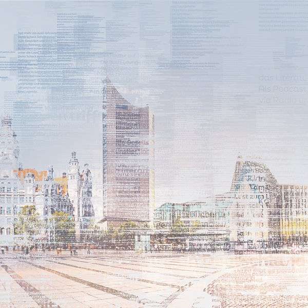 Eine Zeichnung von Gebäuden aus dem Stadtbild von Leipzig .