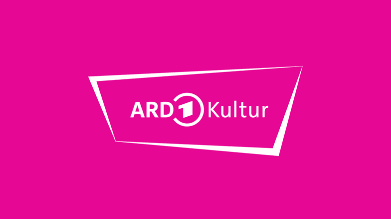 Startseite ARD Kultur. Logo der ARD und der Schriftzug Kultur in Fuchsia.